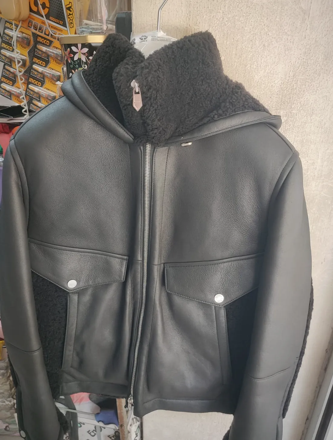 Hermès full shearling jacket in for routine care — Rosabelle Launderette notable piece